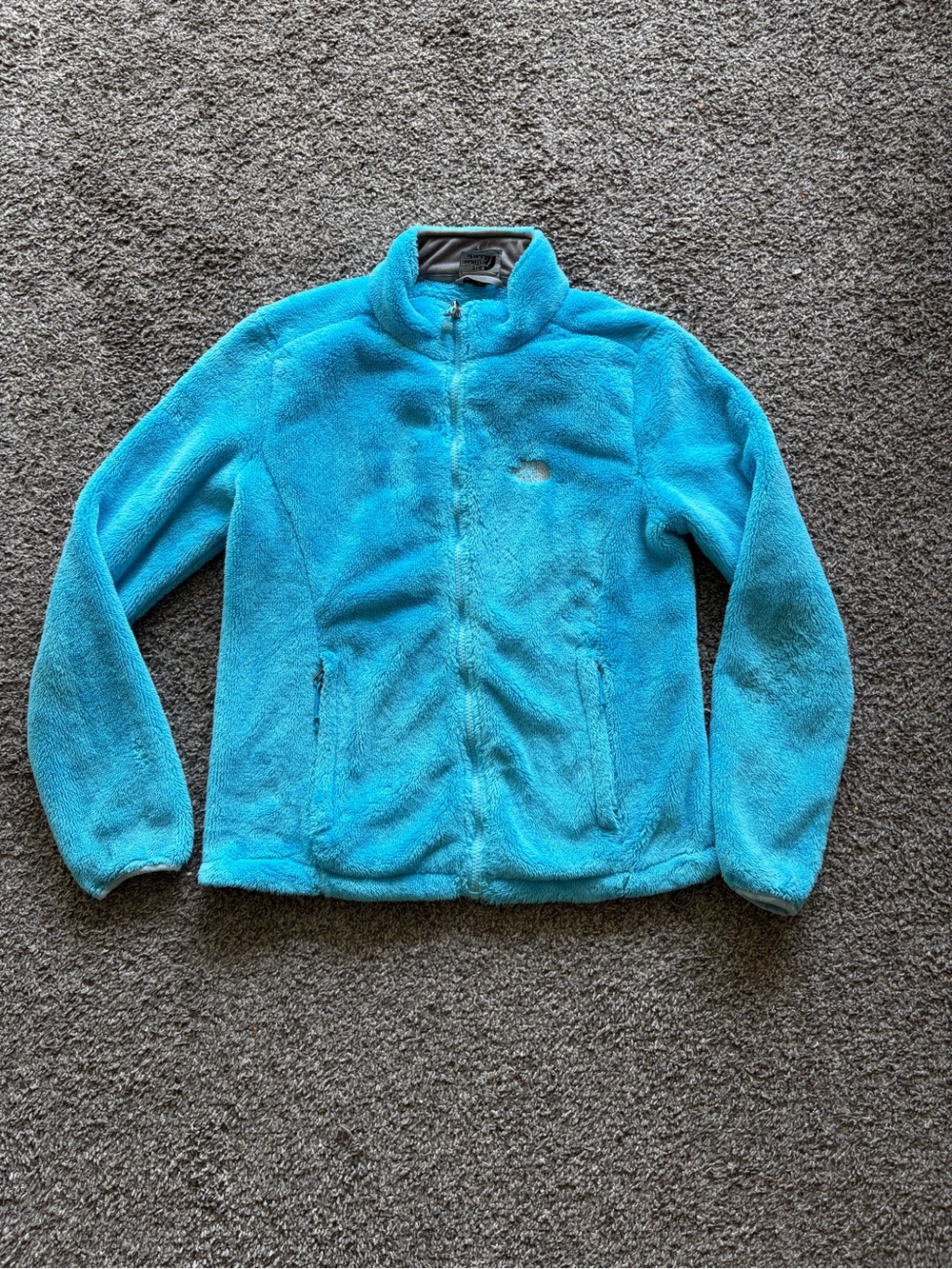 The North Face Bright Turquoise Fleece Zip Jacket